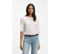 BOSS Camiseta de lino con logo bordado - StyleC_Emma, 50556387 Natural L