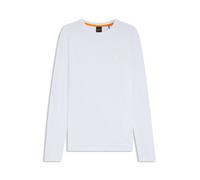 BOSS Camiseta de manga larga de algodón con logo en aplique - StyleTacks, 50512111 Blanco XXXL