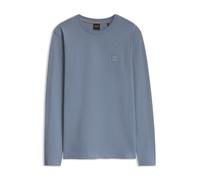 BOSS Camiseta de manga larga de algodón con logo en aplique - StyleTacks, 50512111 Celeste XL