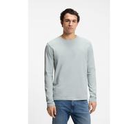 BOSS Camiseta de manga larga de algodón con logo en aplique - StyleTacks, 50512111 Gris claro S