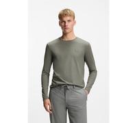BOSS Camiseta de manga larga de algodón con logo en aplique - StyleTacks, 50512111 Gris XXXL