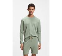 BOSS Camiseta de manga larga de algodón elástico con logo bordado - StyleMix&Match LS-Shirt R, 50515389 Cal L