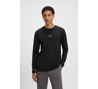 BOSS Camiseta de manga larga de algodón elástico con logo estampado - StyleTChark, 50473286 Negro XXXL