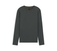BOSS Camiseta de manga larga de algodón elástico con logo estampado - StyleTChark, 50473286 Verde oscuro L