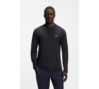 BOSS Camiseta de manga larga en algodón elástico con logo en contraste - StyleTee Long, 50506365 Azul oscuro M