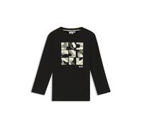 BOSS Camiseta de manga larga para niños de algodón con ilustración estampada - StyleJ52376/09B04A, J52376 Negro 162