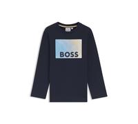 BOSS Camiseta de manga larga para niños en algodón con logo de diseño - StyleJ52371/84904A, J52371 Azul oscuro 126