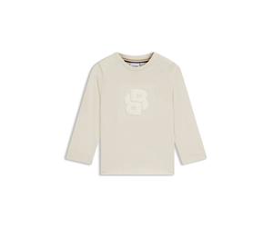 BOSS Camiseta de manga larga para niños en algodón con monograma Double B - StyleJ52465/21C18M, J52465 Beige claro 74