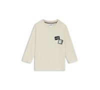 BOSS Camiseta de manga larga para niños en algodón con tres insignias de logo - StyleJ52473/21C02A, J52473 Beige claro 81