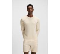 BOSS Camiseta de pijama con estructura de rejilla de algodón - StyleWaffle LS-Shirt, 50535870 Blanco XXL