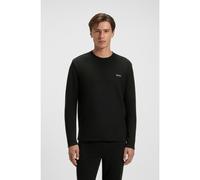 BOSS Camiseta de pijama con estructura de rejilla de algodón - StyleWaffle LS-Shirt, 50535870 Negro XXL