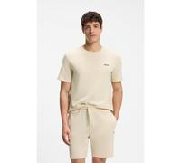 BOSS Camiseta de pijama con estructura de rejilla y logo bordado - StyleWaffle T-Shirt, 50575641 Natural XL