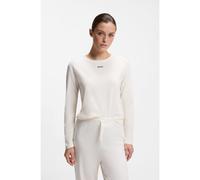 BOSS Camiseta de pijama de algodón elástico con logo estampado - StyleCI_LS-Shirt, 50510326 Natural XS