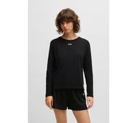 BOSS Camiseta de pijama de algodón elástico con logo estampado - StyleCI_LS-Shirt, 50510326 Negro XXL