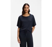 BOSS Camiseta de pijama de punto de canalé con monograma Double B - StyleSHINY RIB_Top, 50566090 Azul oscuro L