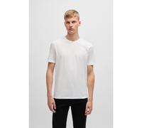 BOSS Camiseta de punto de algodón con aplique de logo - StyleTales, 50508584 Blanco 5XL