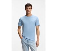 BOSS Camiseta de punto de algodón con aplique de logo - StyleTales, 50508584 Celeste S