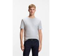 BOSS Camiseta de punto de algodón con aplique de logo - StyleTales, 50508584 Gris claro 4XL