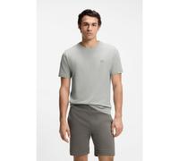 BOSS Camiseta de punto de algodón con aplique de logo - StyleTales, 50508584 Gris claro M
