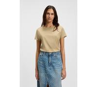 BOSS Camiseta de punto de algodón con detalle de logo - StyleC_Esogo_1, 50506973 Beige M