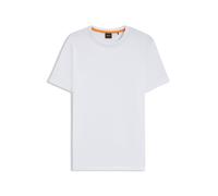 BOSS Camiseta de punto de algodón con detalle de logo - StyleTegood, 50508243 Blanco XXXL