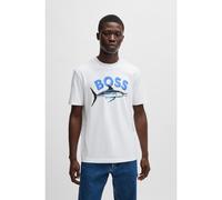 BOSS Camiseta de punto de algodón con estampado fotográfico - StyleTe_Bossfish, 50539196 Blanco XXL
