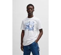 BOSS Camiseta de punto de algodón con estampado fotográfico - StyleTe_Dunetrace, 50539187 Blanco XL