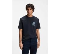 BOSS Camiseta de punto de algodón con estampado gráfico - StyleTe_Board, 50561853 Azul oscuro XXL