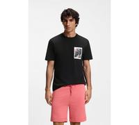 BOSS Camiseta de punto de algodón con estampado gráfico - StyleTe_Board, 50561853 Negro M