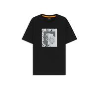 BOSS Camiseta de punto de algodón con ilustración animal - StyleTe_lupo, 50554615 Negro M