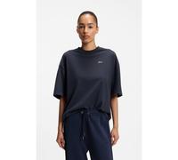 BOSS Camiseta de punto de algodón con ilustración de un eslogan - StyleC_Eboys_3, 50566831 Azul oscuro XS