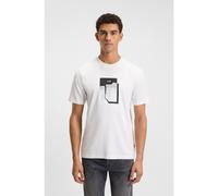 BOSS Camiseta de punto de algodón con ilustración estampada - StyleTe_brokenice, 50554640 Blanco M