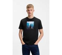 BOSS Camiseta de punto de algodón con ilustración estampada - StyleTe_Creature, 50561861 Negro XXL