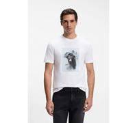 BOSS Camiseta de punto de algodón con ilustración gráfica - StyleTe_Being, 50571288 Blanco XXL