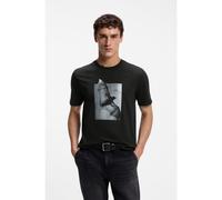 BOSS Camiseta de punto de algodón con ilustración gráfica - StyleTe_Being, 50571288 Negro XXL