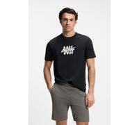 BOSS Camiseta de punto de algodón con logo de diseño - StyleTe_Bass, 50561850 Negro S