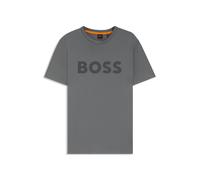 BOSS Camiseta de punto de algodón con logo estampado de goma - StyleThinking 1, 50481923 Gris S