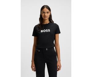 BOSS Camiseta de punto de algodón con logotipo en contraste - StyleC_Elogo_5, 50501139 Negro S