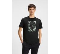 BOSS Camiseta de punto de algodón con motivo animal - StyleTe_Animali, 50546362 Negro M