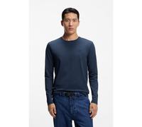 BOSS Camiseta de punto de algodón con parche de logo - StyleTacks, 50512111 Azul oscuro S