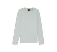 BOSS Camiseta de punto de algodón con parche de logo - StyleTacks, 50512111 Gris claro L