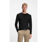 BOSS Camiseta de punto de algodón con parche de logo - StyleTacks, 50512111 Negro L