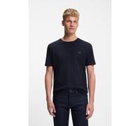 BOSS Camiseta de punto de algodón con parche de logo - StyleTales, 50508584 Azul oscuro 4XL