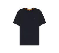 BOSS Camiseta de punto de algodón con parche de logo - StyleTales, 50508584 Azul oscuro 5XL