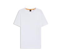 BOSS Camiseta de punto de algodón con parche de logo - StyleTales, 50508584 Blanco XS