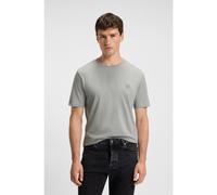 BOSS Camiseta de punto de algodón con parche de logo - StyleTales, 50508584 Gris claro XXL