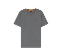 BOSS Camiseta de punto de algodón con parche de logo - StyleTales, 50508584 Gris M