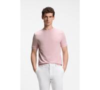 BOSS Camiseta de punto de algodón con puños a rayas - StyleThompson 250_IN, 50560044 Rosa claro L