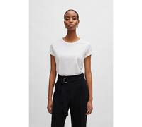 BOSS Camiseta de punto de algodón con puños enrollados - StyleEjacinda_IN, 50511606 Blanco XL