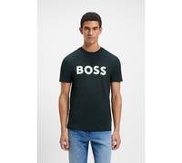 BOSS Camiseta de punto de algodón con un gran logo estampado - StyleThinking 1, 50481923 Azul oscuro S